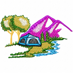 Camping Embroidery Design 5